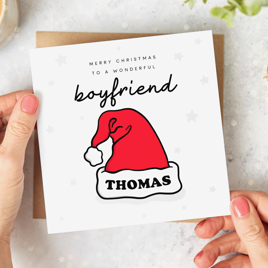 Boyfriend Wonderful Personalised Christmas Card