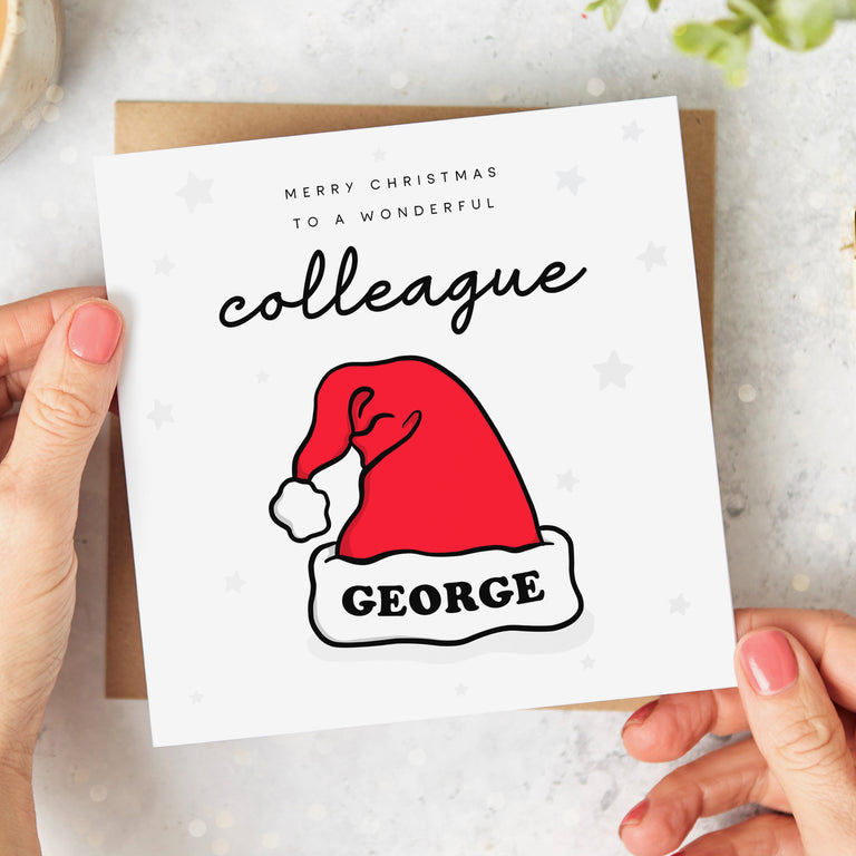 Colleague Wonderful Personalised Christmas Card