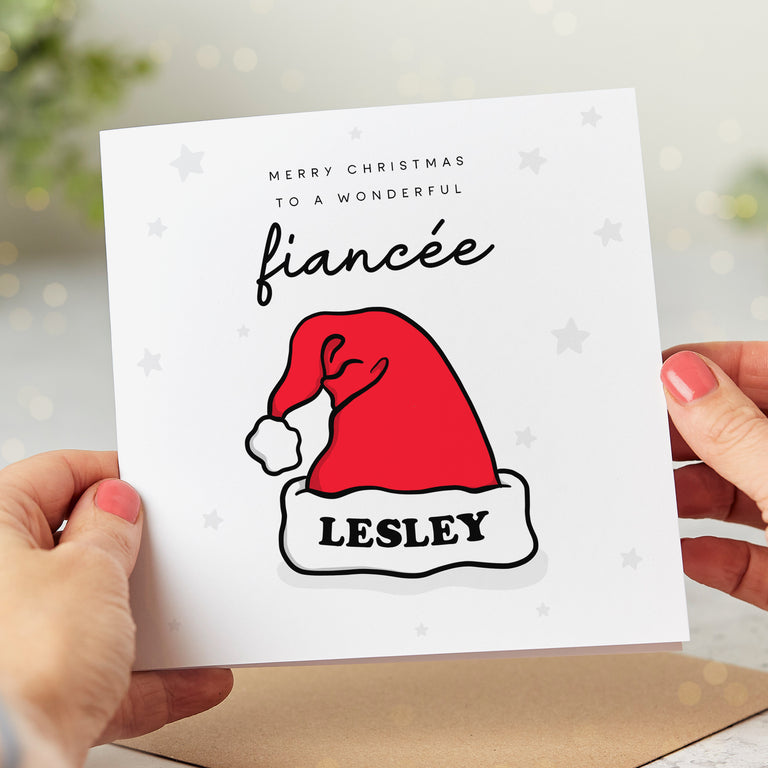Fiancée Wonderful Personalised Christmas Card
