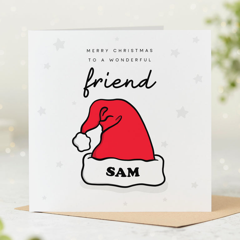 Friend Wonderful Personalised Christmas Card
