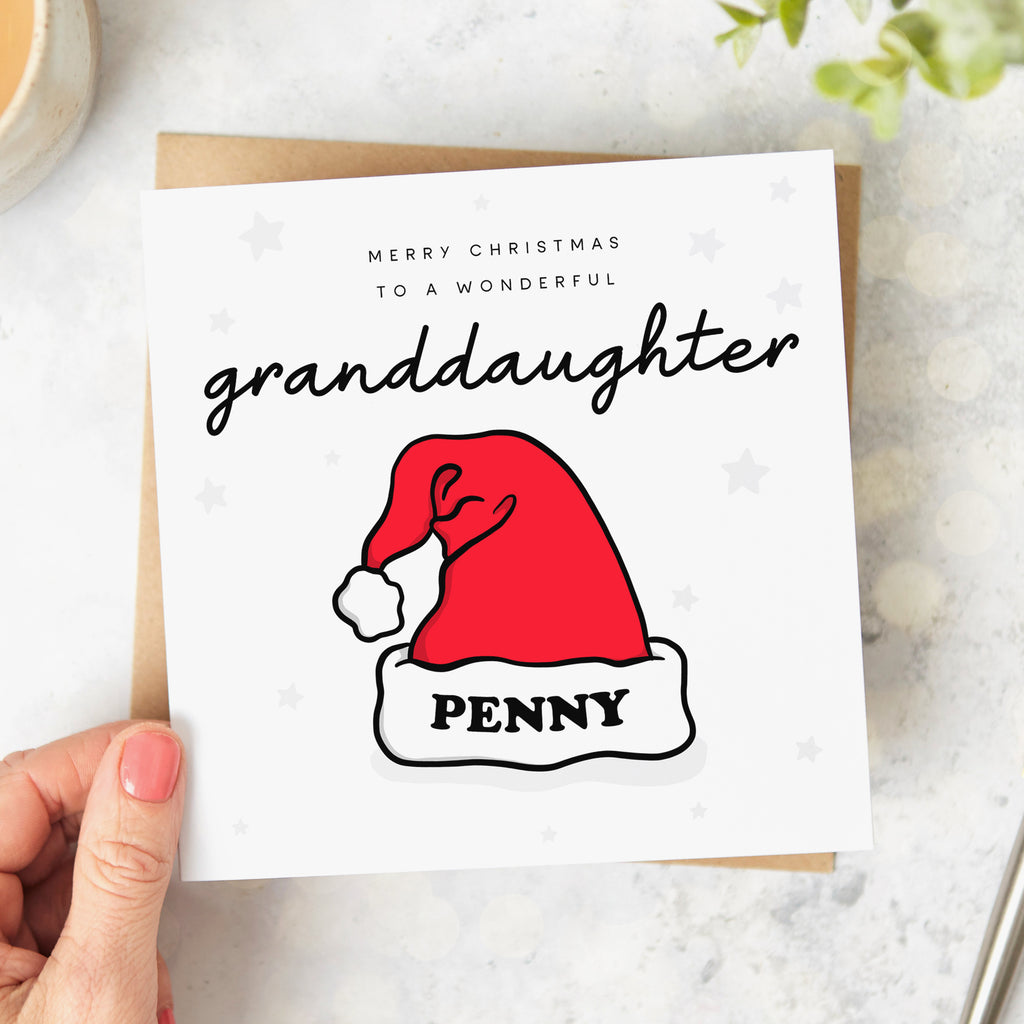 Granddaughter Wonderful Personalised Christmas Card