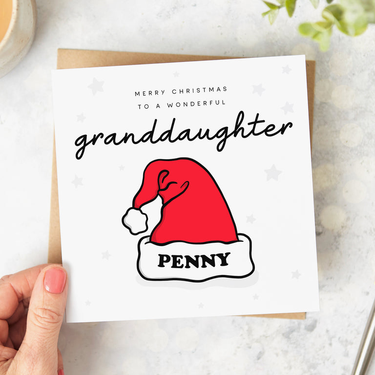Granddaughter Wonderful Personalised Christmas Card