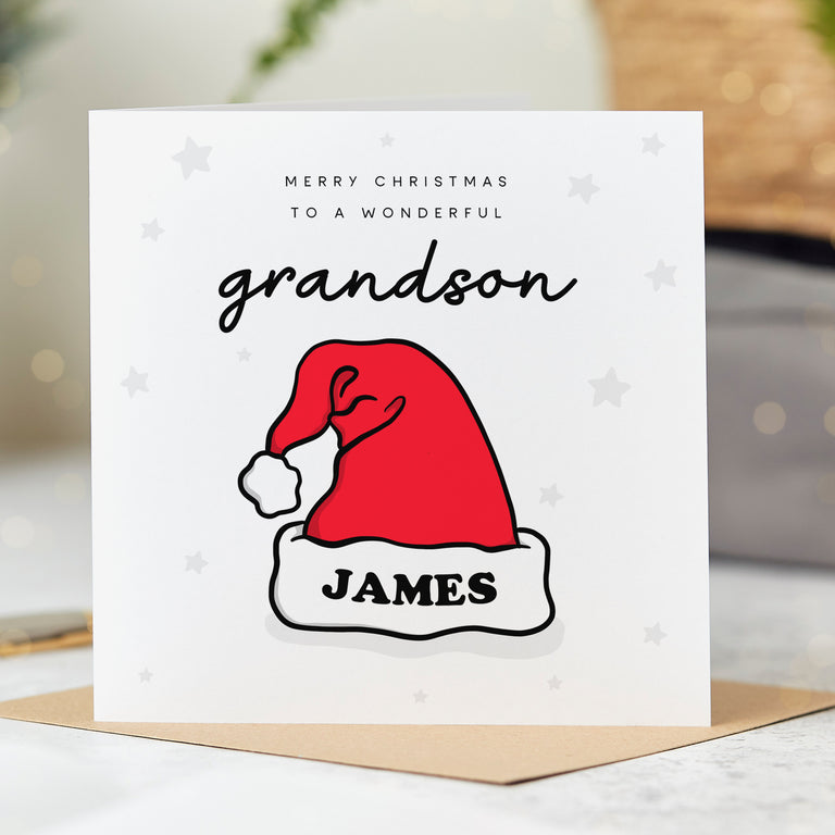 Grandson Wonderful Personalised Christmas Card