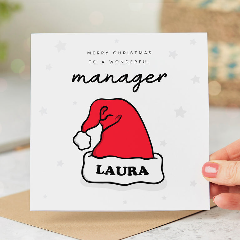 Manager Wonderful Personalised Christmas Card