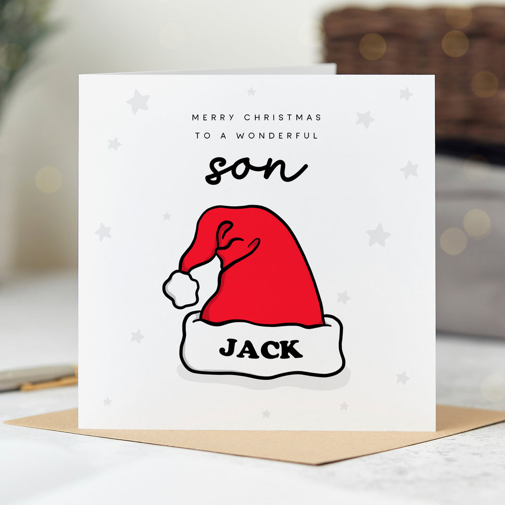 Son Wonderful Personalised Christmas Card