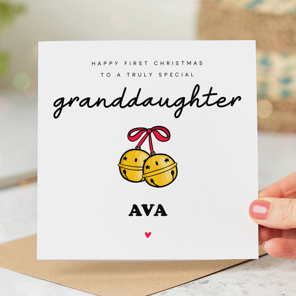 Granddaughter Special - Personalised First Christmas Card