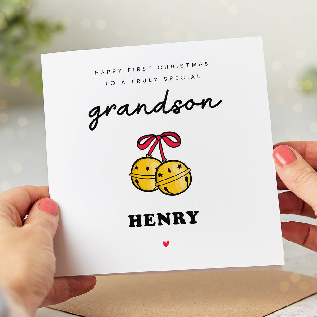 Grandson Special - Personalised First Christmas Card