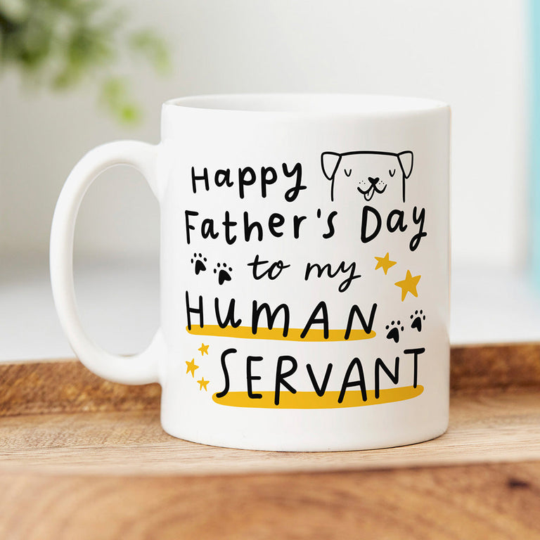 Personalised Father's Day Mug - Dog Human Servant
