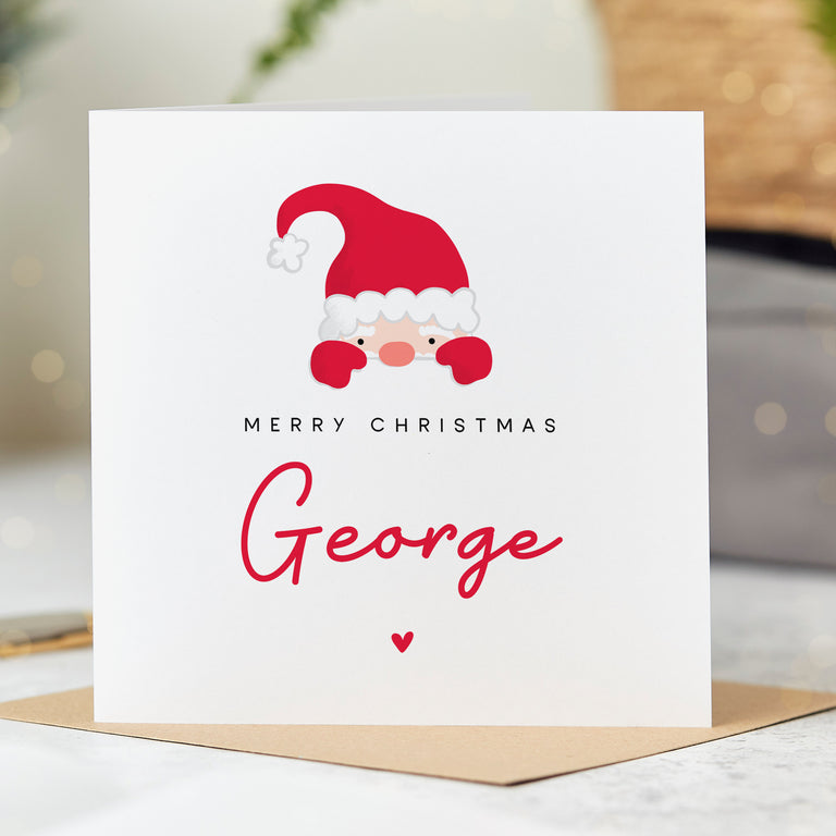 Personalised Santa Christmas Card