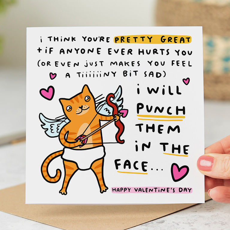 Punch Them In The Face Valentine's Card