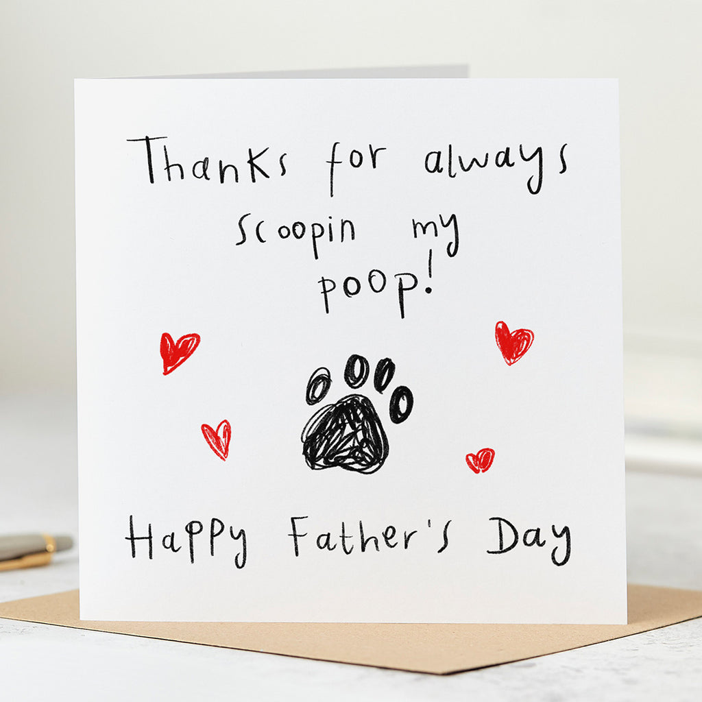 Scoop My Poop Father's Day Card