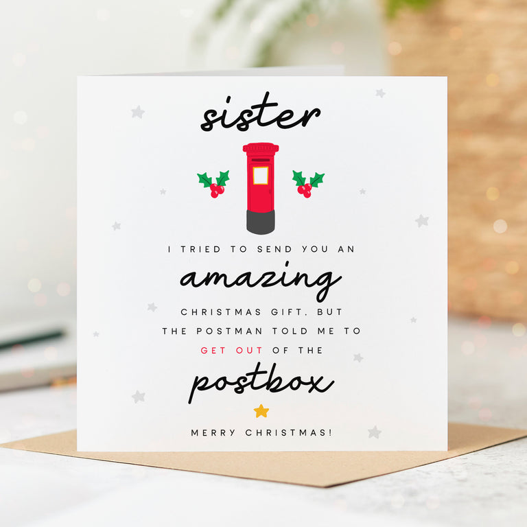Sister Postbox Christmas Card