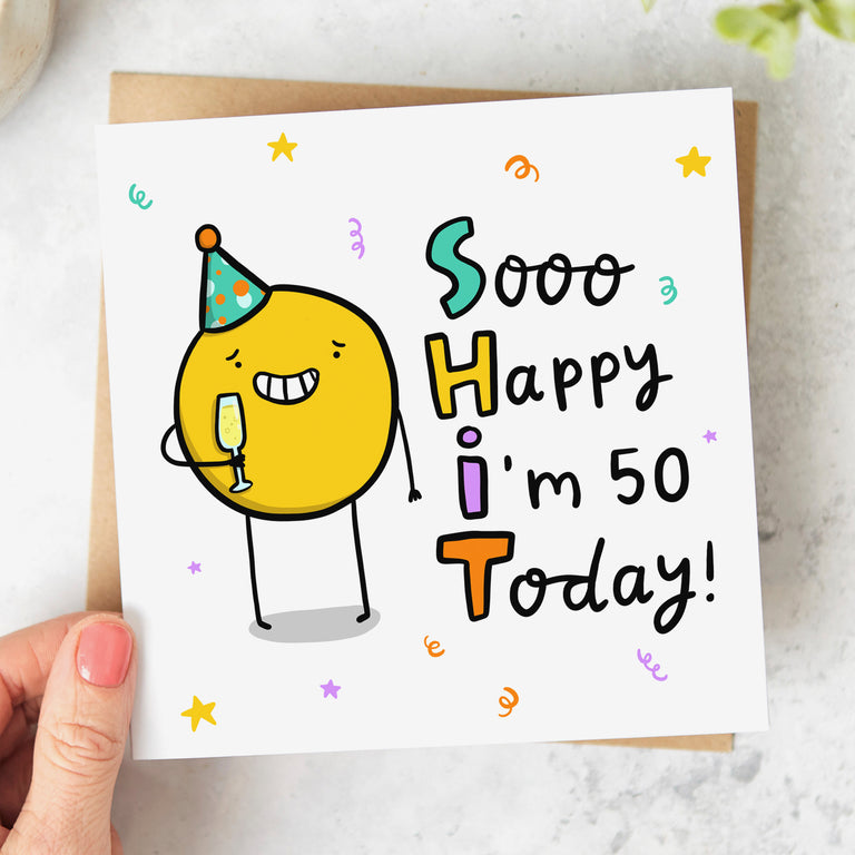 So Happy I'm Fifty Today Birthday Card