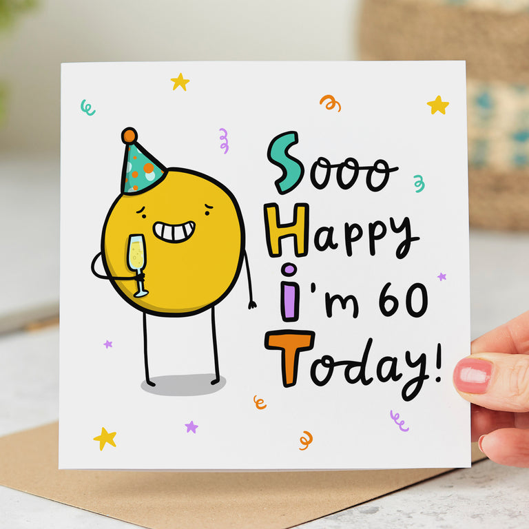 So Happy I'm Sixty Today Birthday Card