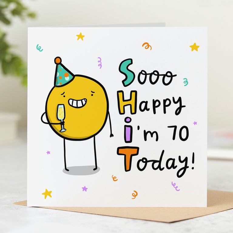 So Happy I'm Seventy Today Birthday Card