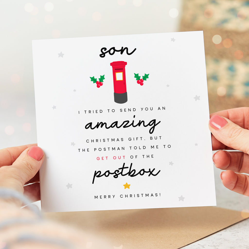 Son Postbox Christmas Card