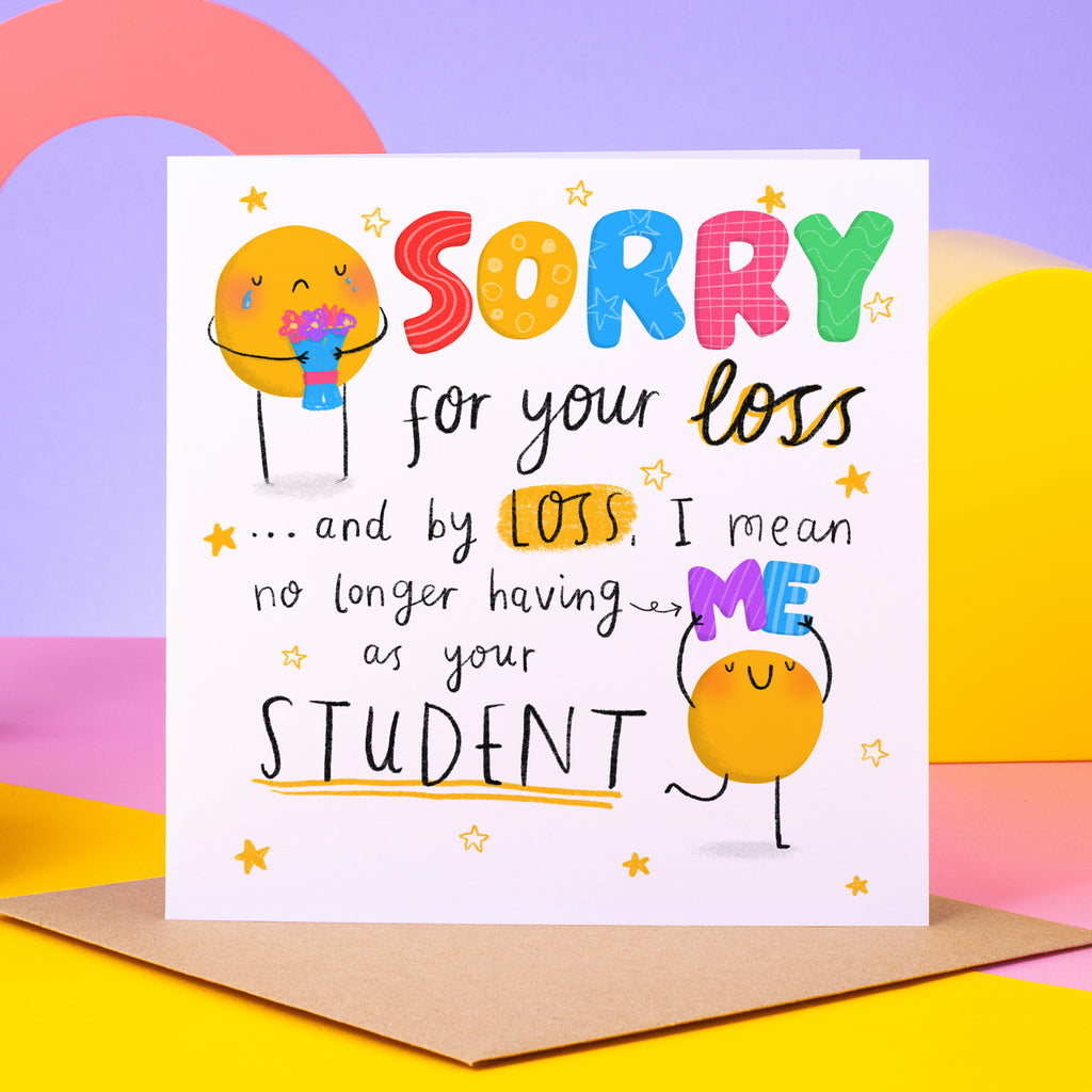 Sorry For Your Loss Card For Teacher