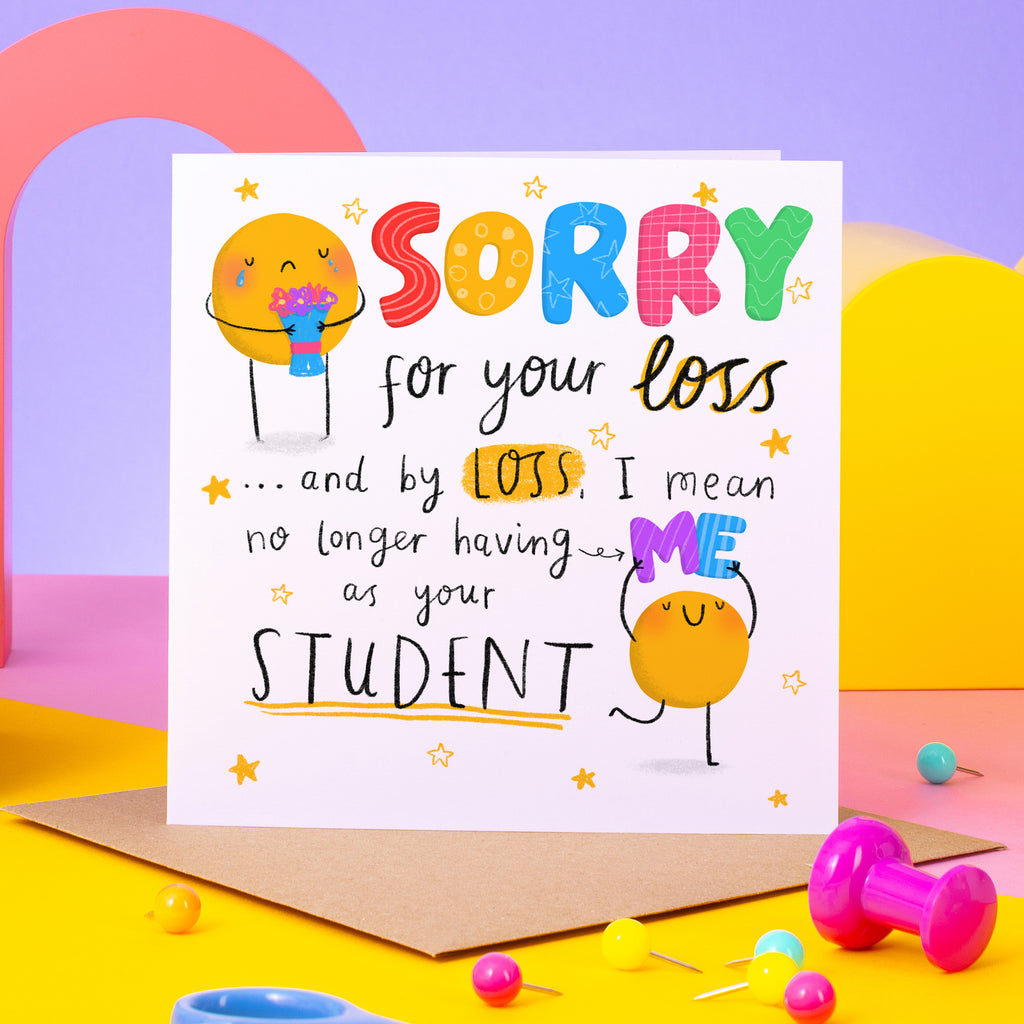 Sorry For Your Loss Card For Teacher