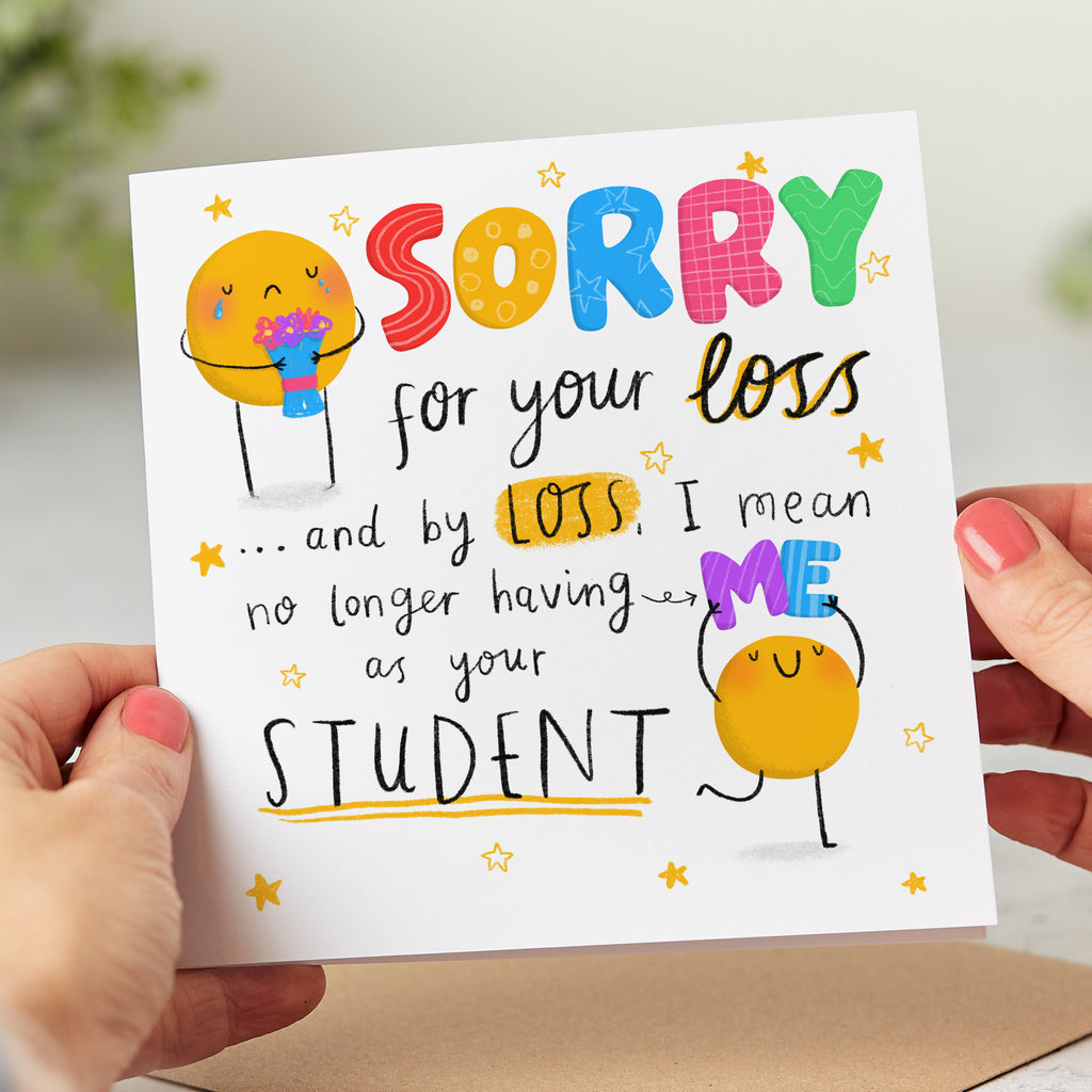 Sorry For Your Loss Card For Teacher