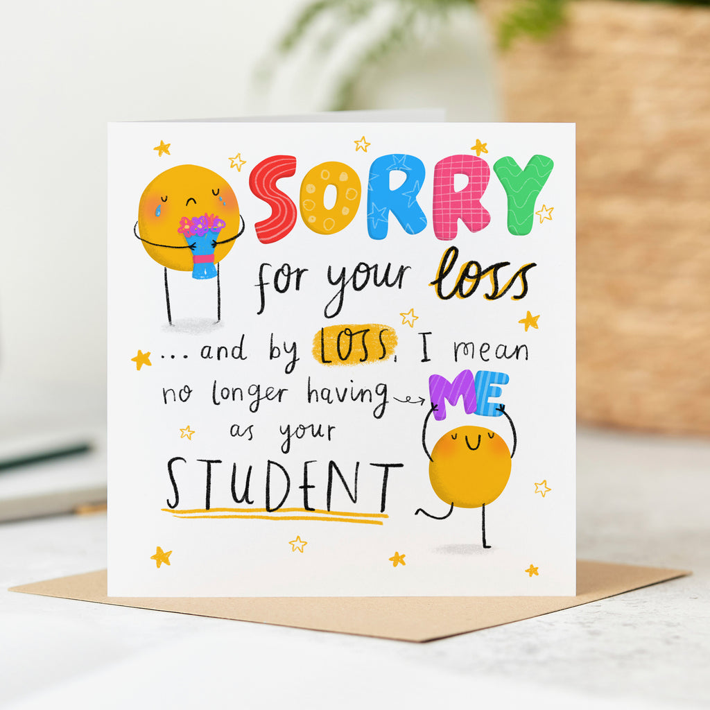 Sorry For Your Loss Card For Teacher