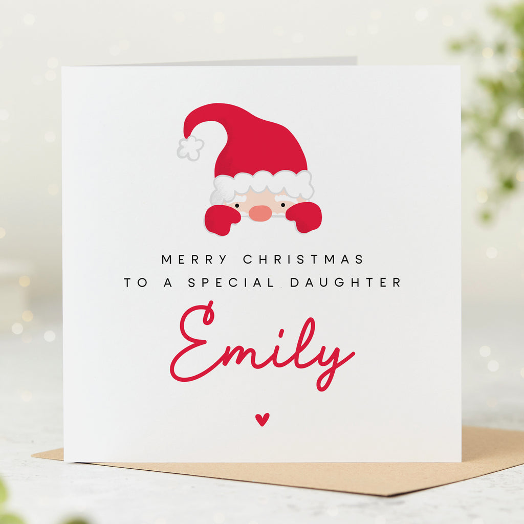 Special Daughter Personalised Christmas Card