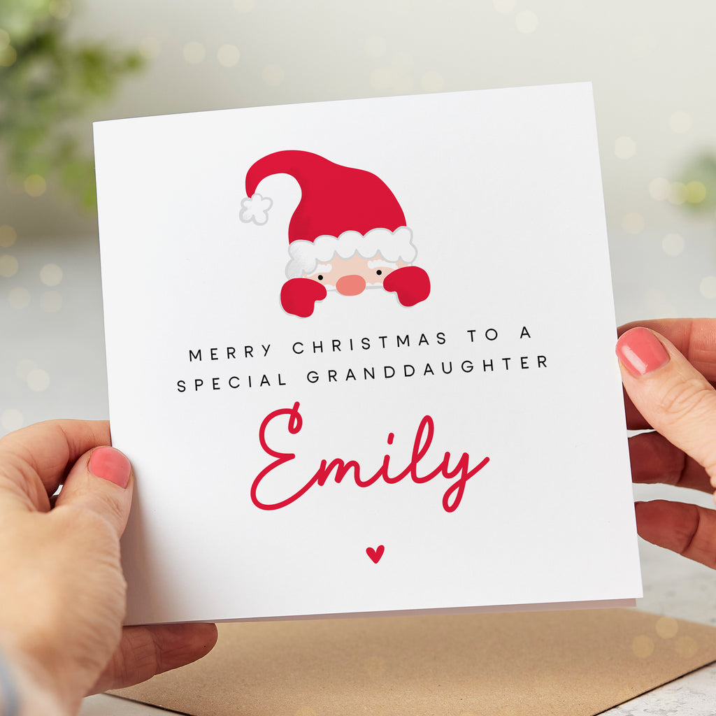 Special Granddaughter Personalised Christmas Card