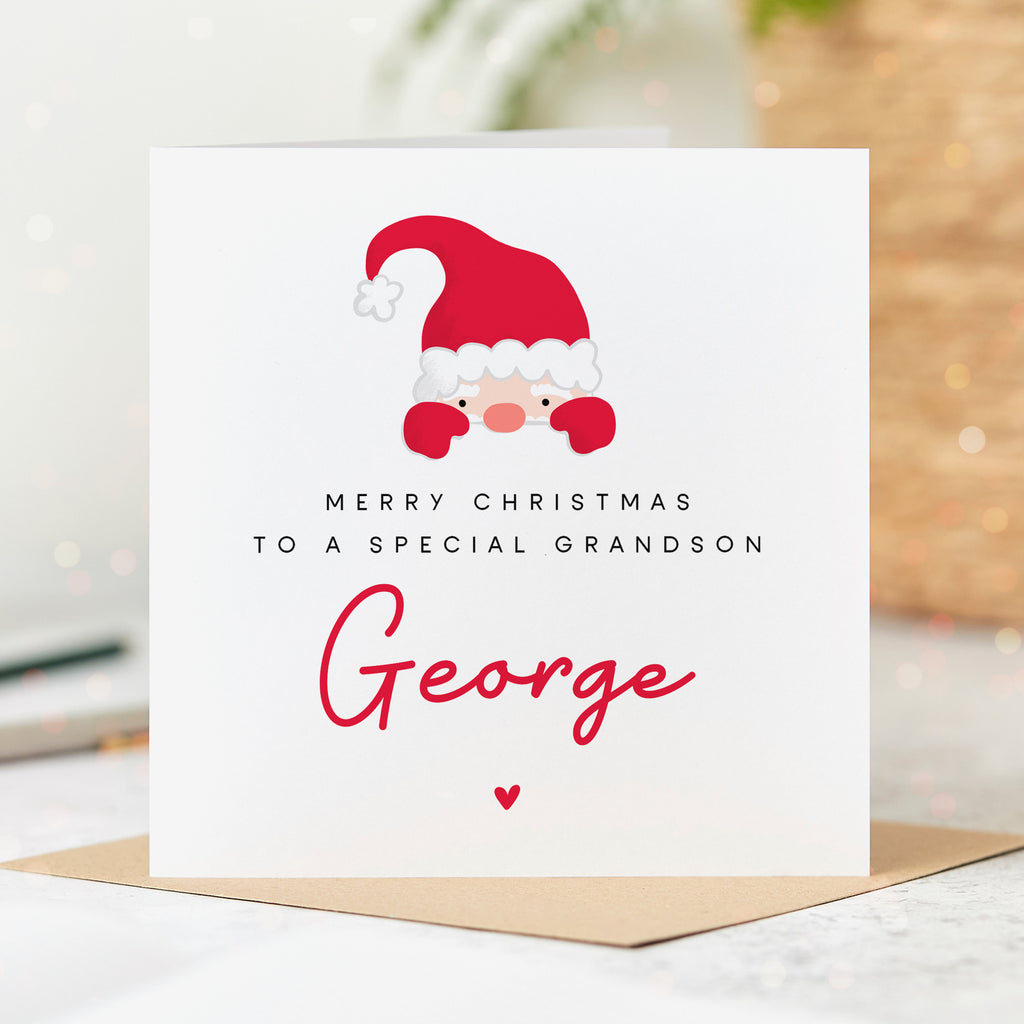 Special Grandson Personalised Christmas Card
