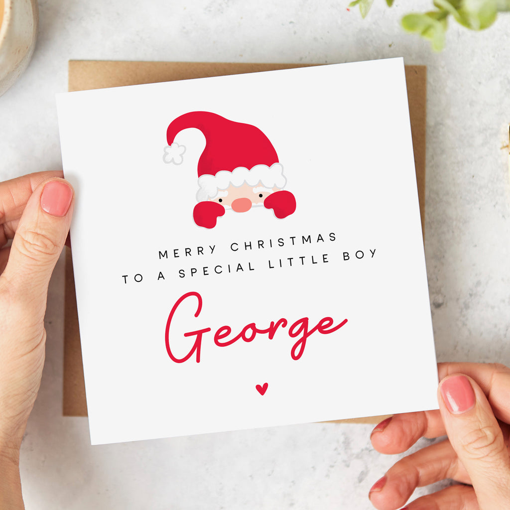 Special Little Boy Personalised Christmas Card