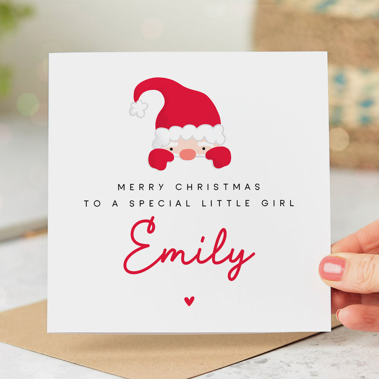 Special Little Girl Personalised Christmas Card