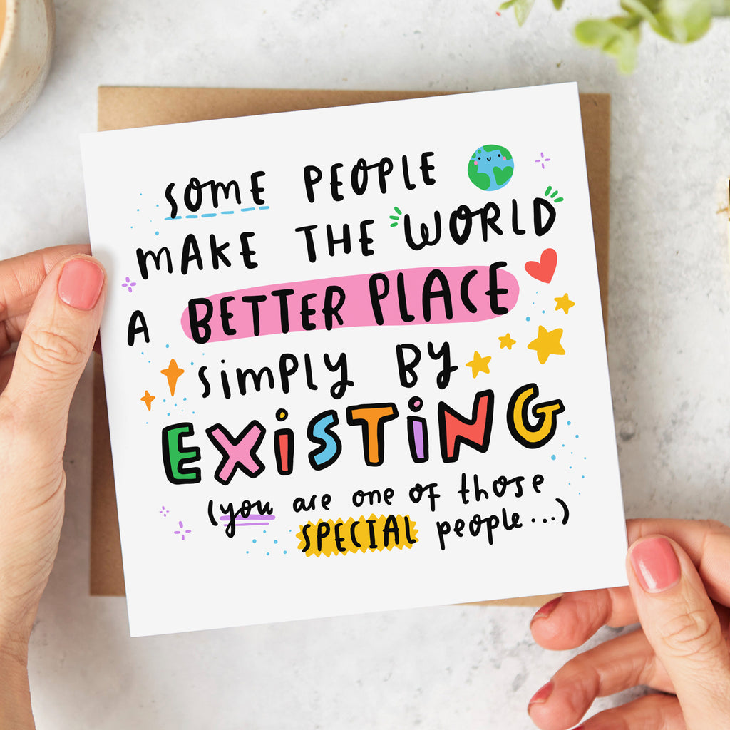 Special People World a Better Place Card