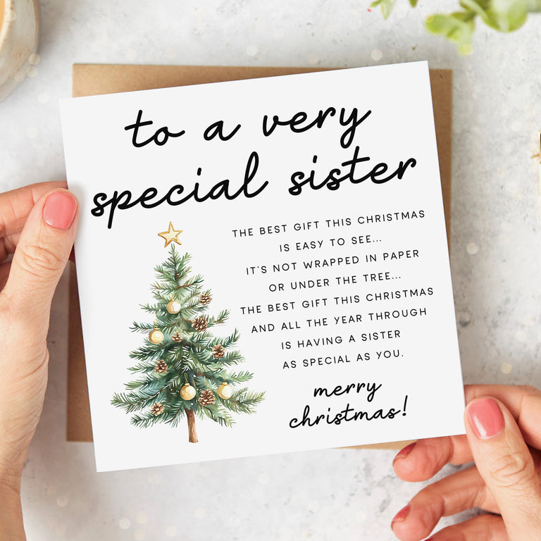 Sister the Best Gift is You Christmas Card