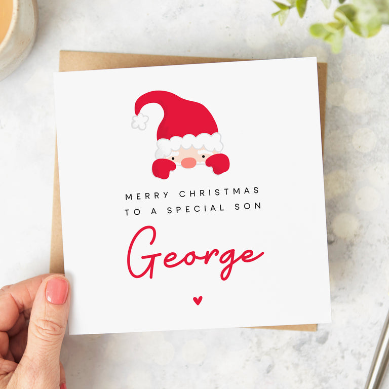 Special Son Personalised Christmas Card