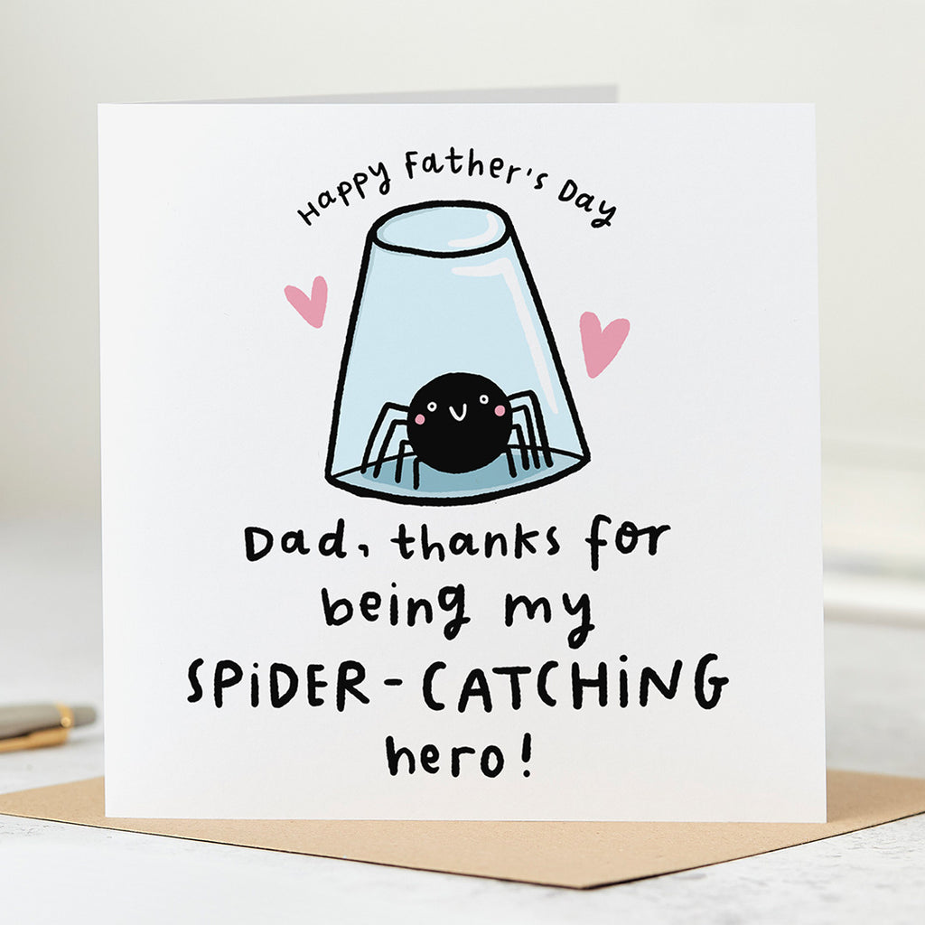 Spider Catching Hero Father's Day Card