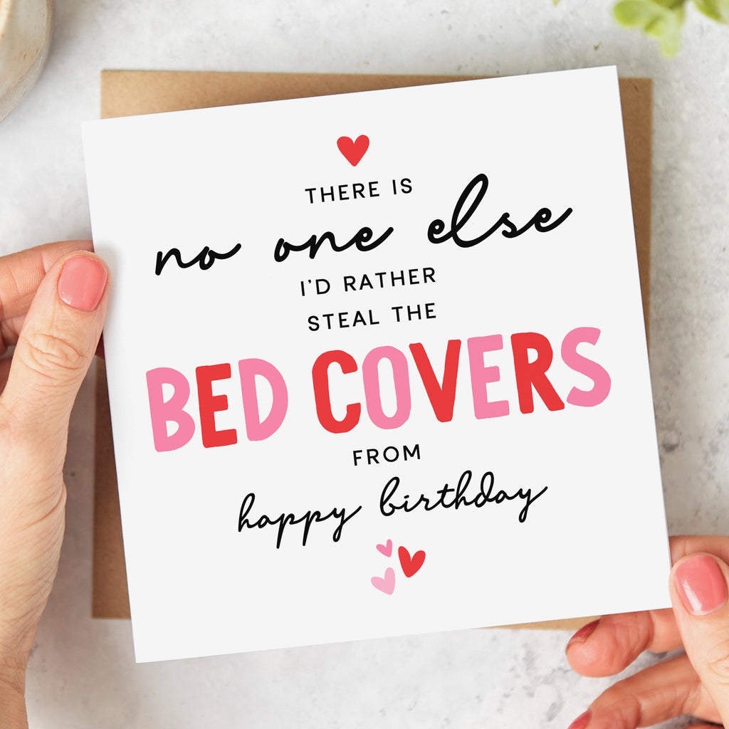 Steal the Bed Covers Birthday Card