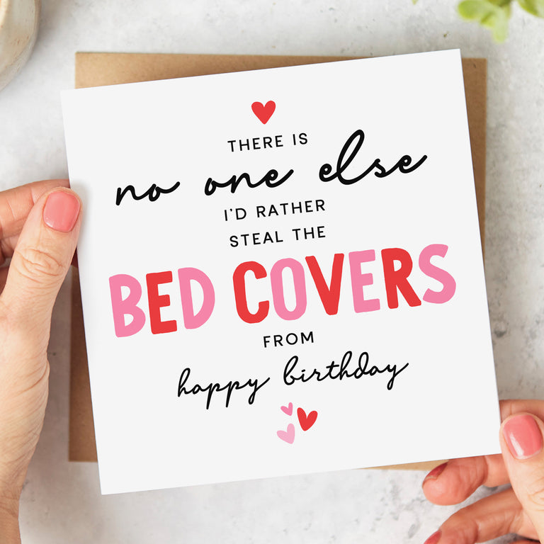 Steal the Bed Covers Birthday Card