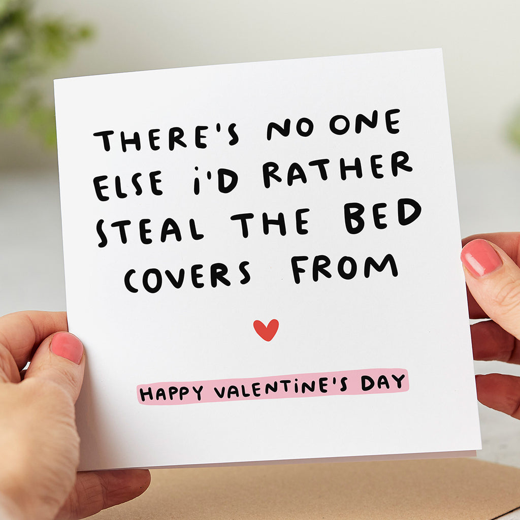 Steal The Bed Covers Valentine's Card