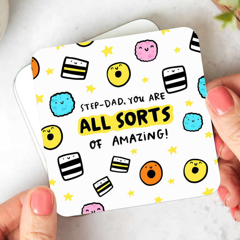 Step Dad All Sorts of Amazing Coaster