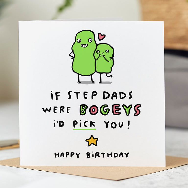 Step Dad Bogey Birthday Card