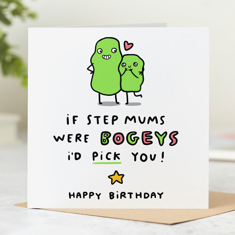 Step Mum Bogey Birthday Card