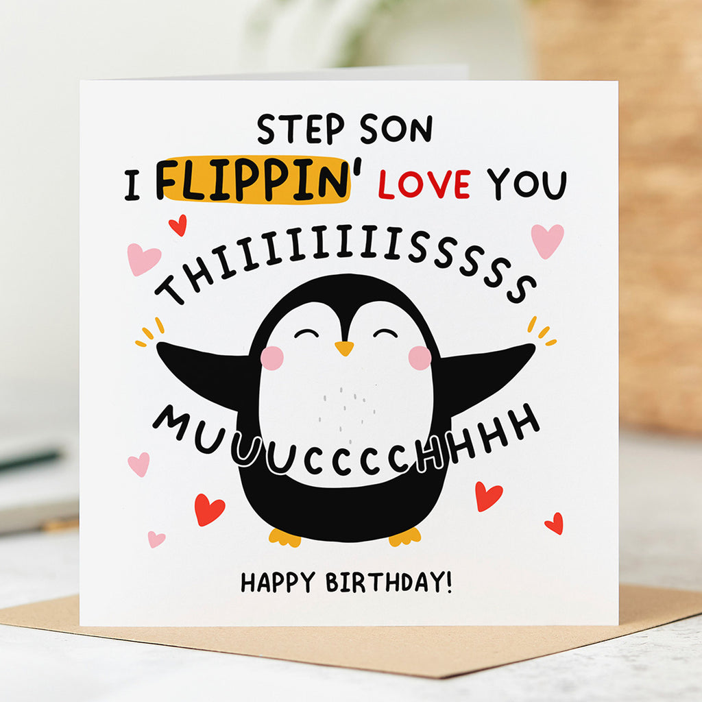 Step Son Flippin Birthday Card