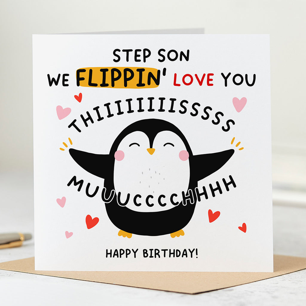 Step Son Flippin Birthday Card