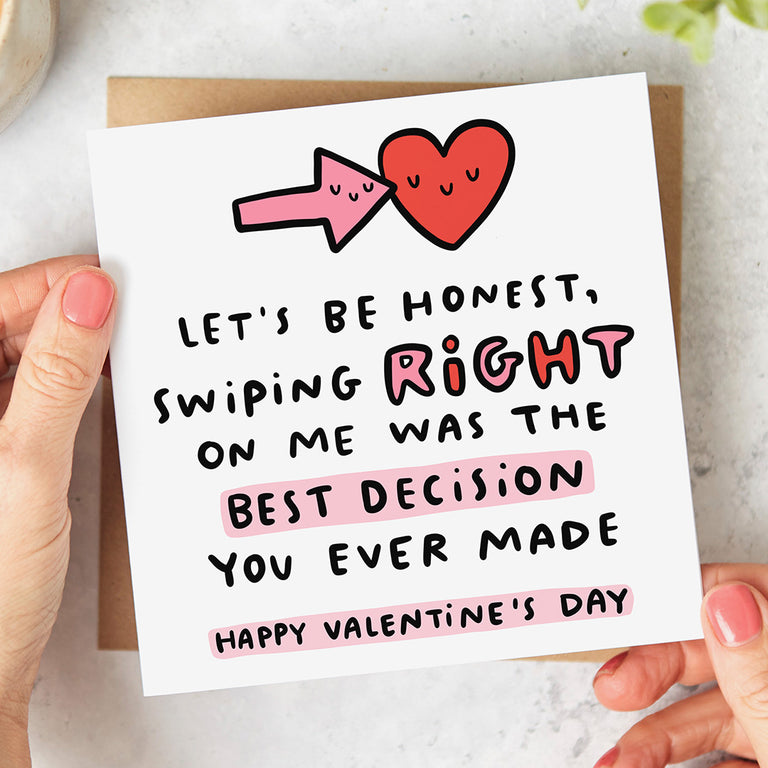 Swiping Right On Me Valentine's Card