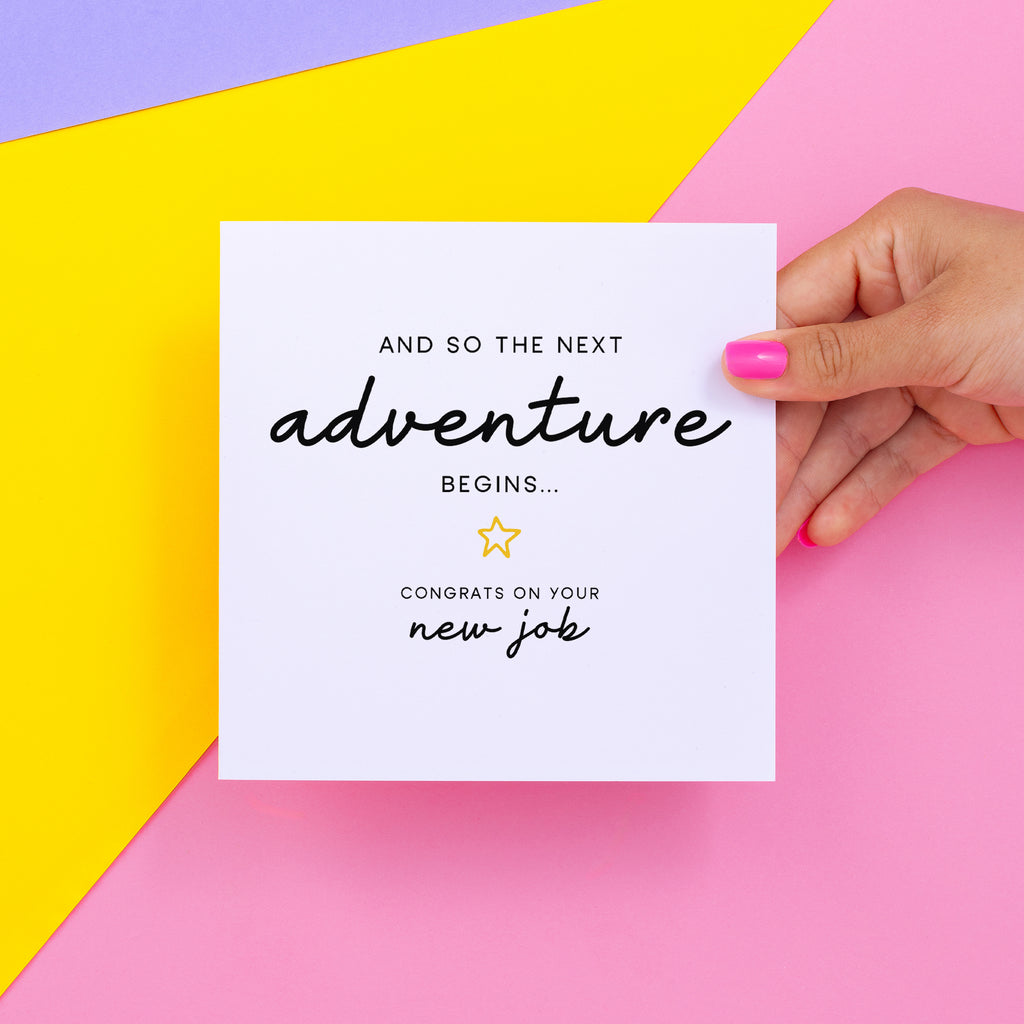 The Next Adventure Begins New Job Card