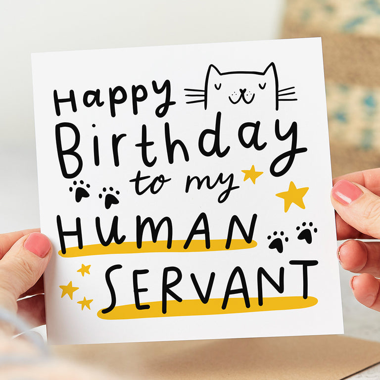 Human Servant from the Cat Birthday Card