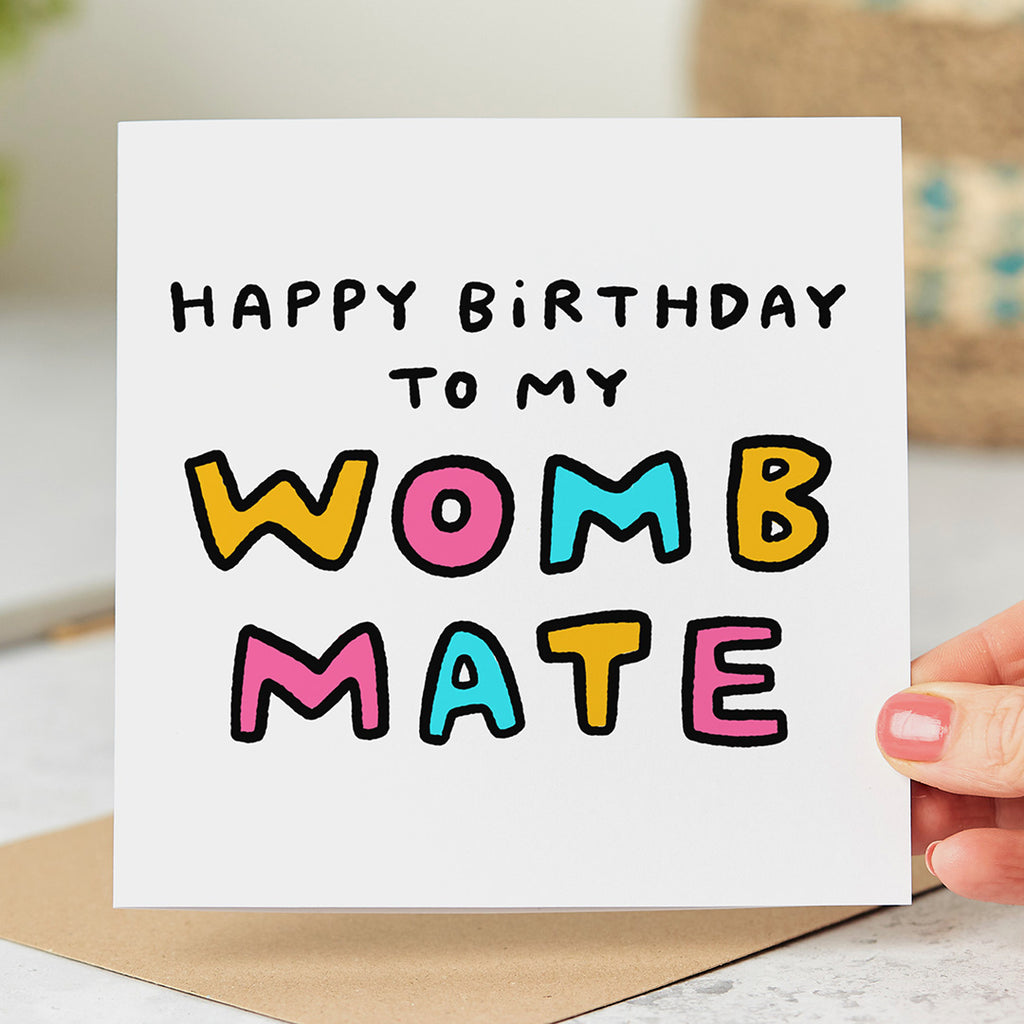Womb Mate Birthday Card