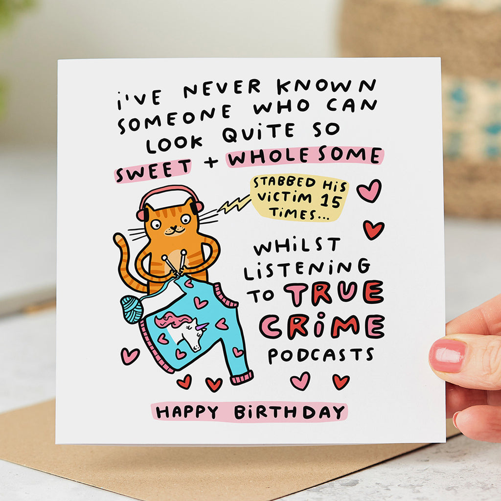 True Crime Podcasts Birthday Card