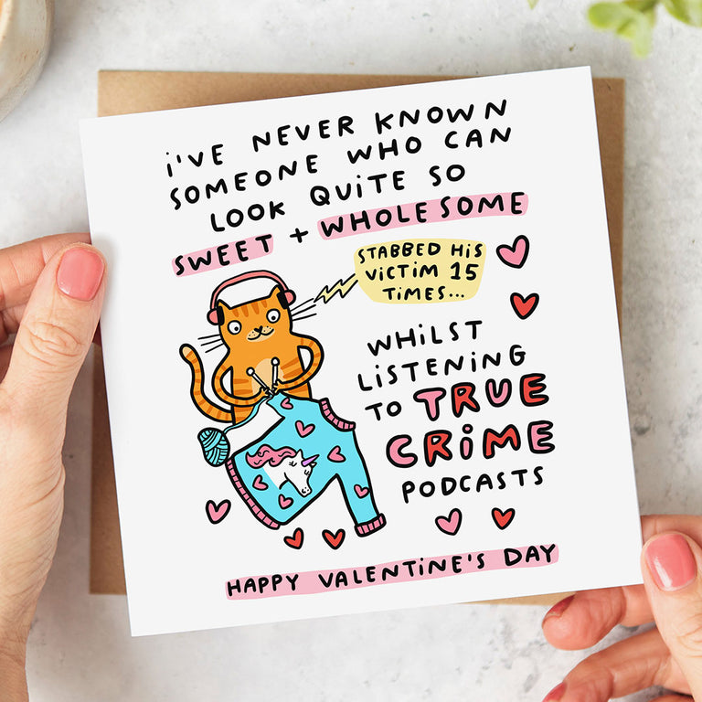 True Crime Podcasts Valentine's Card