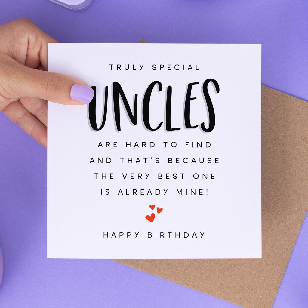 Truly Special Uncle Birthday Card