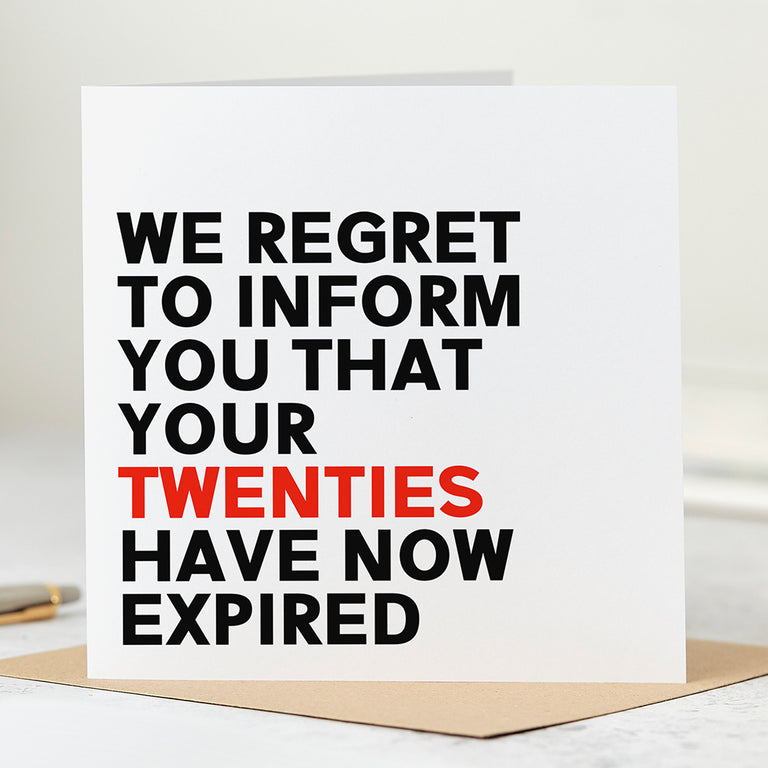 Twenties Expired 30th Birthday Card