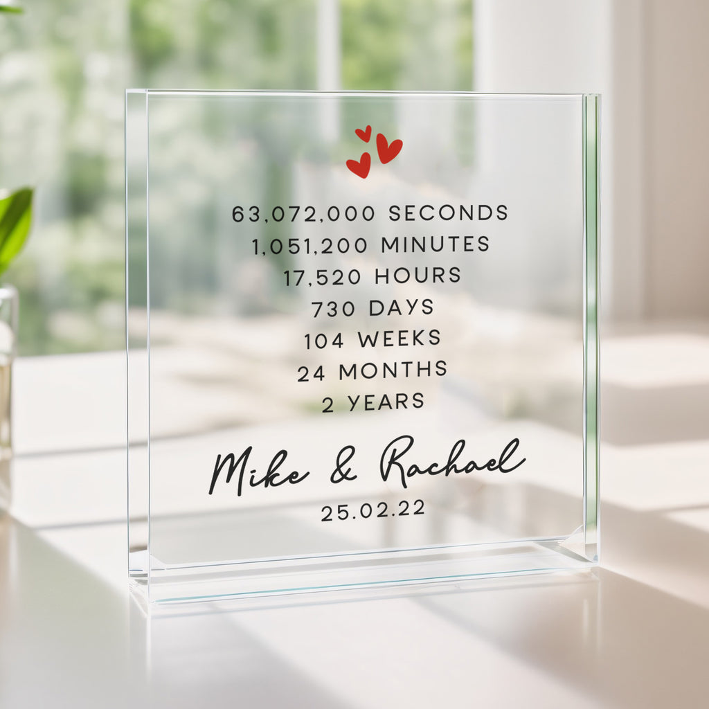 Personalised Acrylic Block - Two Year Countdown